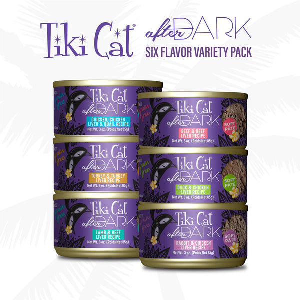 Tiki Cat After Dark Pate Variety Pack Wet Cat Food Can