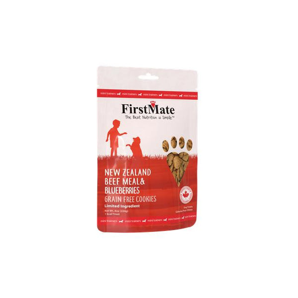 FirstMate Mini Trainers New Zealand Beef Meal & Blueberries Dog Treats