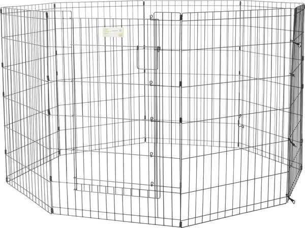 Enclos d'exercice MidWest avec porte MAXLock complète, Noir