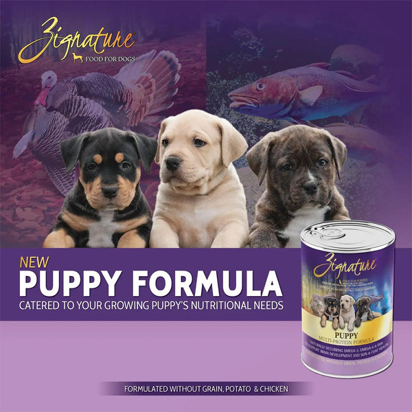Zignature Formule Chiot Multi-Protéines Pâtée pour chiens en boîte