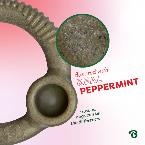 Benebone Édition Limitée Jouet à mâcher Anneau saveur Menthe poivrée pour chiens