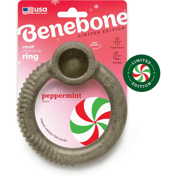 Benebone Édition Limitée Jouet à mâcher Anneau saveur Menthe poivrée pour chiens