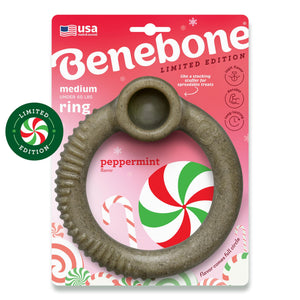 Benebone Limited Edition Peppermint Flavored Ring Chew Dog Toy