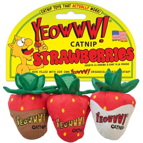 Yeowww! Jouet à l’herbe à chat Fraises