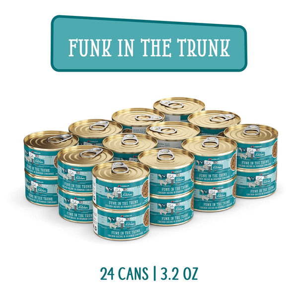 Cats in the Kitchen Funk in the Trunk Chicken Recipe in Pumpkin Consomme Wet Cat Food Can