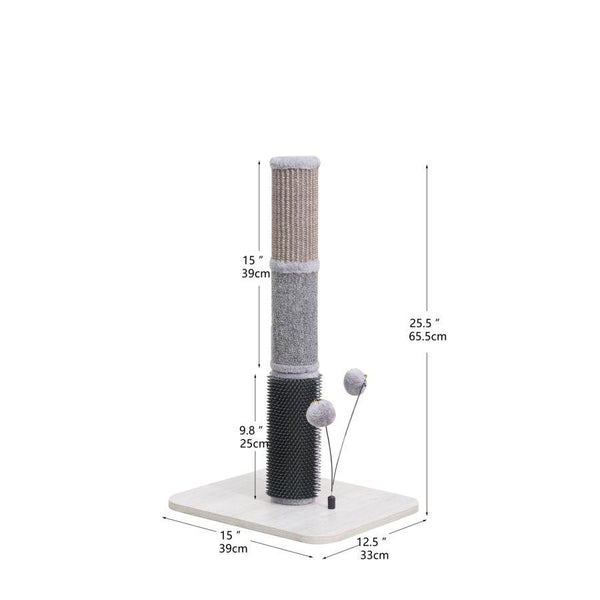 PetPals Urbane Griffoir pour chat, Gris/Beige/Noir