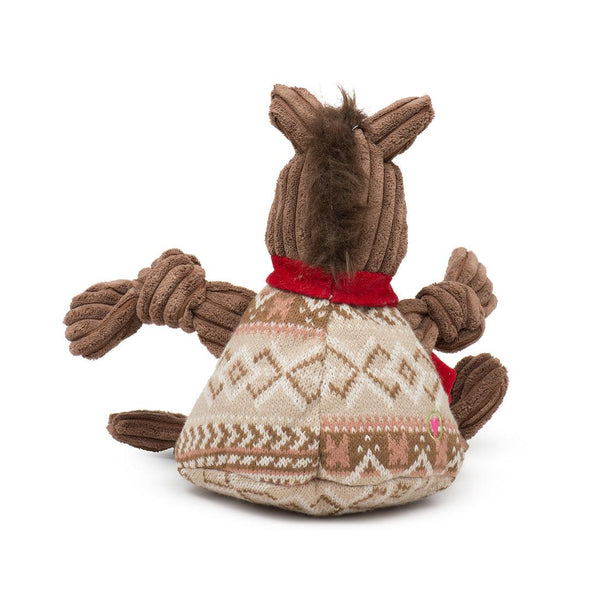 HuggleHounds Cinnamon Horse Knottie Dog Toy