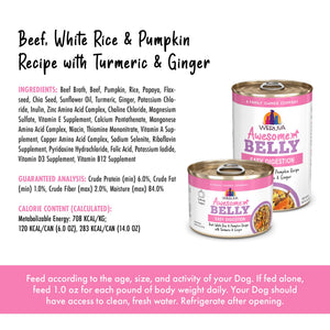 Weruva Awesome Belly Beef & Rice Wet Dog Food Can