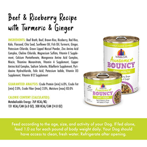 Weruva Awesome Bouncy Beef & Rice Wet Dog Food Can