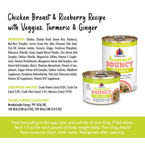 Weruva Awesome Bouncy Chicken & Veggies Wet Dog Food Can