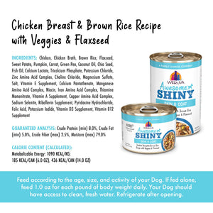Weruva Awesome Shiny Chicken & Veggies Wet Dog Food Can