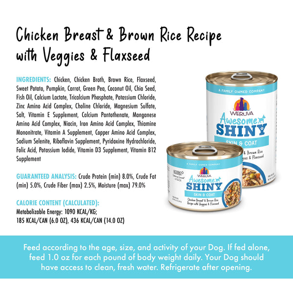 Weruva Awesome Shiny Poulet & Légumes Nourriture humide pour chiens en boîte