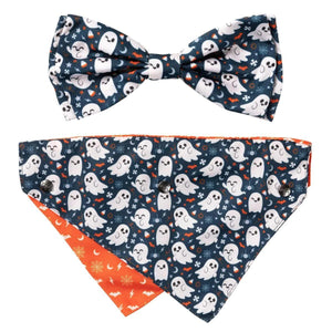 FuzzYard Halloween Dog Bandana & Bow Tie Set, That's the Spirit