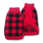 Doggie-Q Pull pour chien tricot double motif bûcheron, rouge