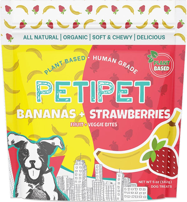 Petipet Banana + Strawberries Dog Treats