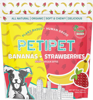 Petipet Friandises Banane + Fraises pour chiens