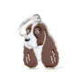 MyFamily Friends Médaille d’Identification Springer Spaniel, Blanc/Marron, Moyen