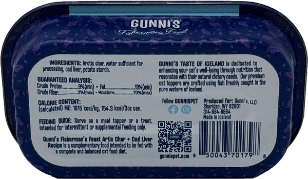 Gunni's Fisherman's Feast Artic Char & Cod Liver Cat Food Topper