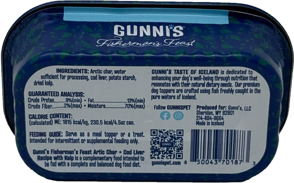 Gunni's Fisherman's Feast Artic Char & Cod Liver with Kelp Dog Food Topper