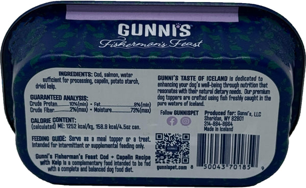Gunni's Fisherman's Feast Cod & Capelin with Kelp Dog Food Topper