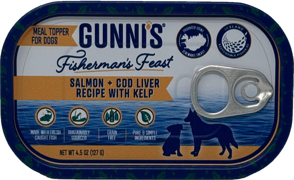 Gunni's Fisherman's Feast Garniture alimentaire pour chien au saumon et foie de morue avec varech