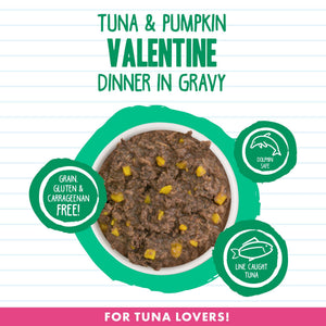 BFF MINCED Tuna & Pumpkin Valentine Dinner in Gravy Wet Cat Food Can