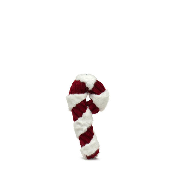 HuggleHounds Holiday Candy Cane Plush Dog Toy