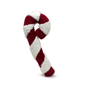 HuggleHounds Holiday Candy Cane Plush Dog Toy