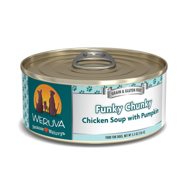 Weruva Classic Dog Funky Chunky Chicken Soup with Pumpkin Wet Dog Food Can