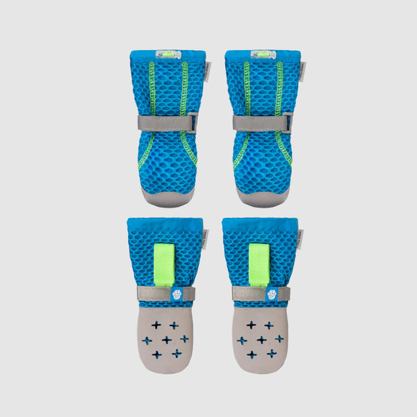 Canada Pooch Hot Pavement Dog Boots, Blue/Green, 4-pk