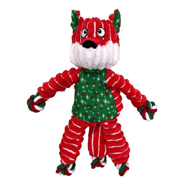 KONG Holiday Floppy Knots Fox Dog Toy