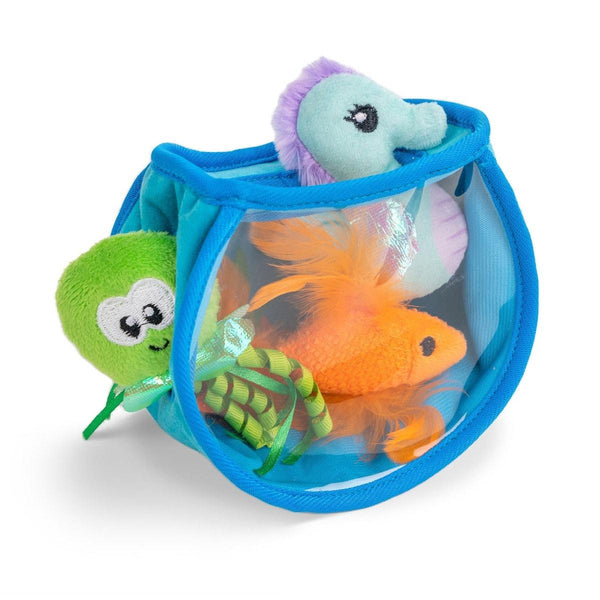 Catstages Hide & Seek Fish Bowl Cat Toy, Blue