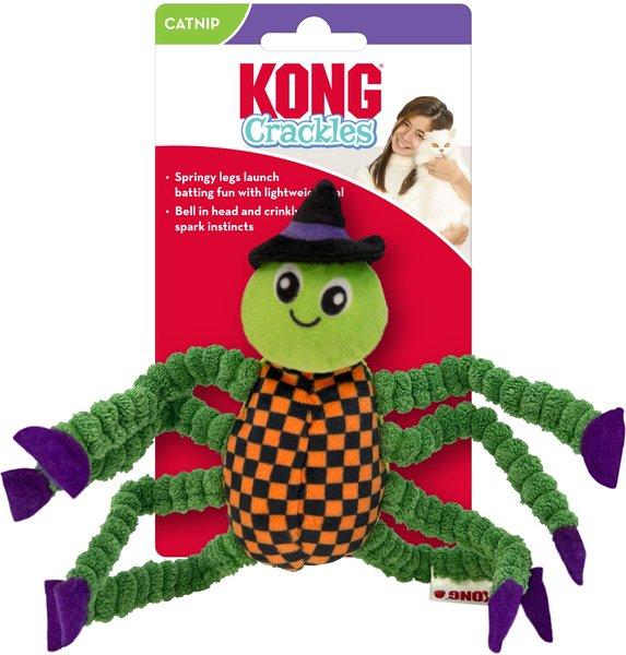 KONG Halloween Crackles Spider Jouet pour chat avec cataire