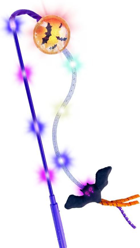 KONG Halloween Chauve-souris lumineuse Jouet pour chat, Violet