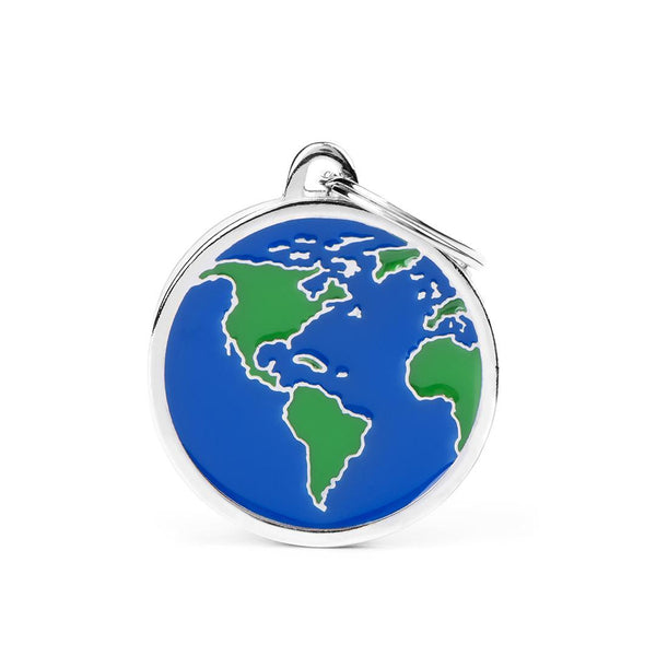 MyFamily Charms Earth America Pet ID Tag