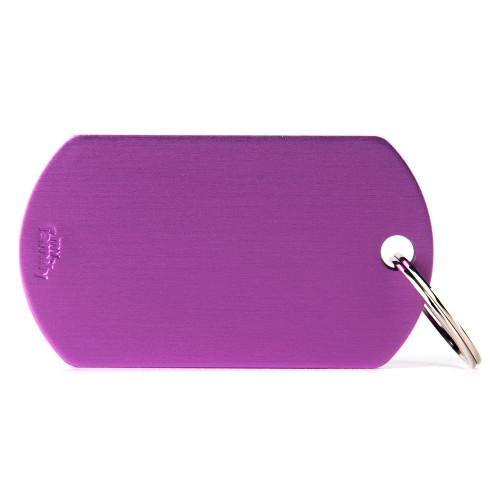 MyFamily Basic Aluminum Military Pet ID Tag, Purple