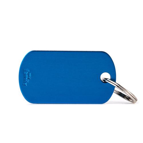 MyFamily Basic Aluminum Military Pet ID Tag, Blue