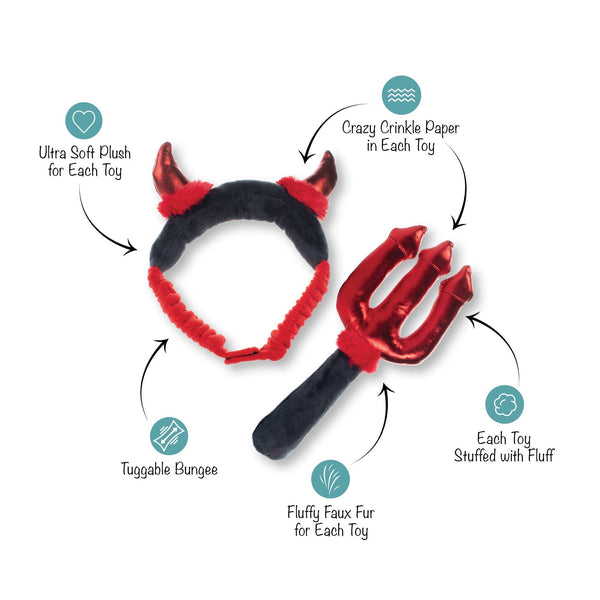 PetShop by Fringe Studio Cute Lil Devil Wear & Play Dog Toy