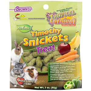 Brown's Tropical Carnival Friandises naturelles Timothy pour petits animaux