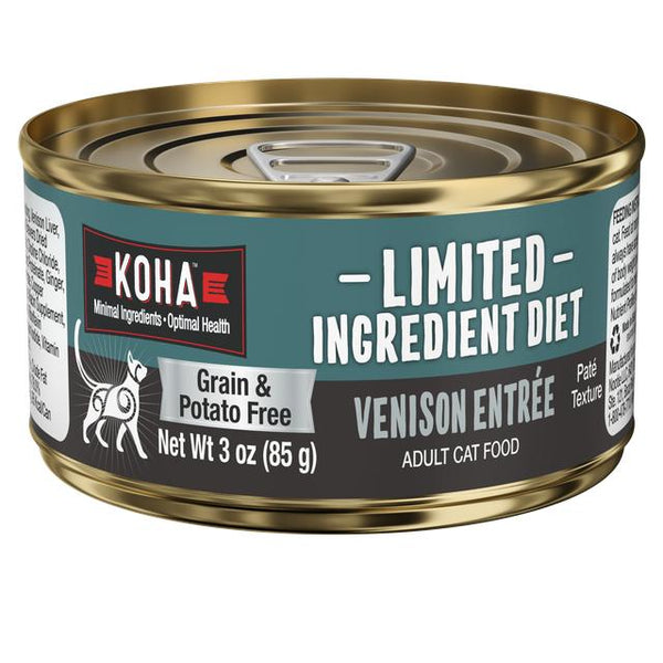 KOHA Limited Ingredient Diet Venison Pate Wet Cat Food Can