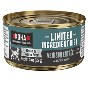 KOHA Limited Ingredient Diet Venison Pate Wet Cat Food Can