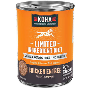 KOHA Limited Ingredient Diet Chicken Entree Wet Dog Food Can