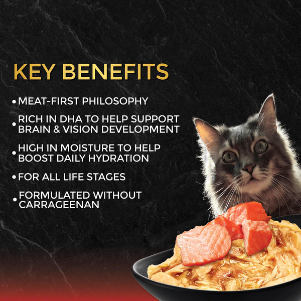 Fussie Cat Black Label Premium Tuna with Salmon in Gravy Wet Cat Food Can