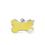 MyFamily Basic Handmade Bone Pet ID Tag, Yellow