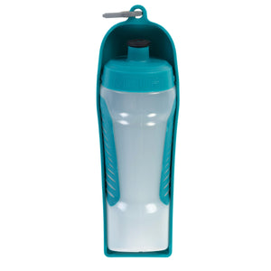 Messy Mutts Gourde d'eau de voyage compressible avec bol amovible pour chiens, bleu