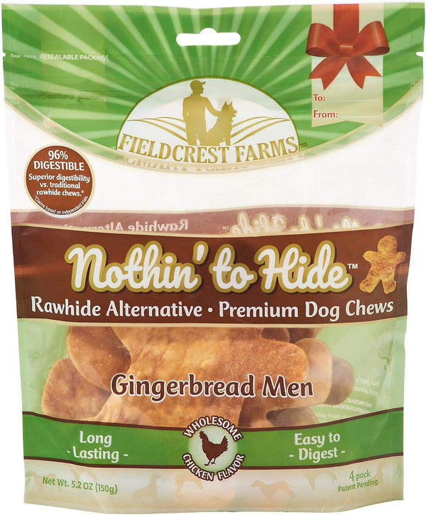 Fieldcrest Farms Nothin' to Hide Holiday Gingerbread Men Chicken Dog Treats