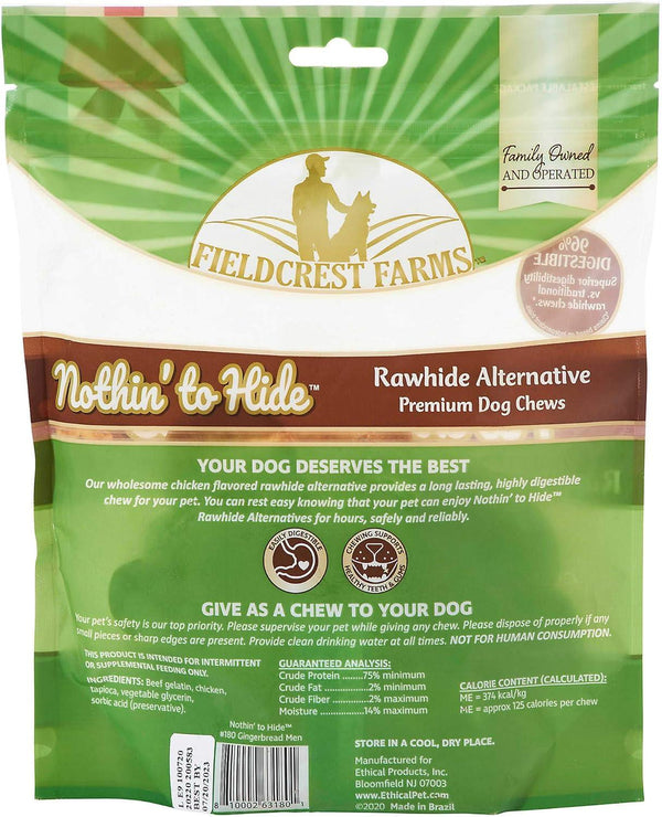 Fieldcrest Farms Nothin' to Hide Holiday Gingerbread Men Chicken Dog Treats