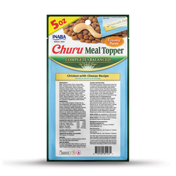 INABA Churu Meal Topper Chicken with Cheese for Dogs