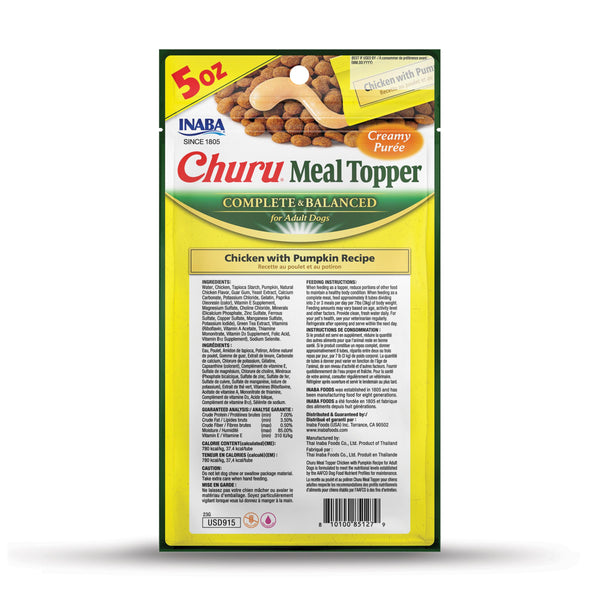 INABA Churu Meal Topper Chicken with Pumpkin for Dogs