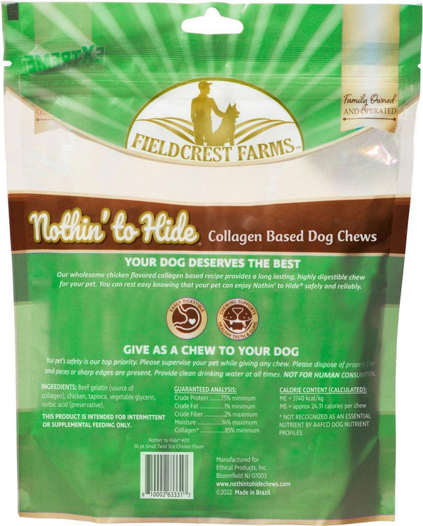 Fieldcrest Farms Nothin' to Hide Small Twist Stix Chicken Pack Dog Treats